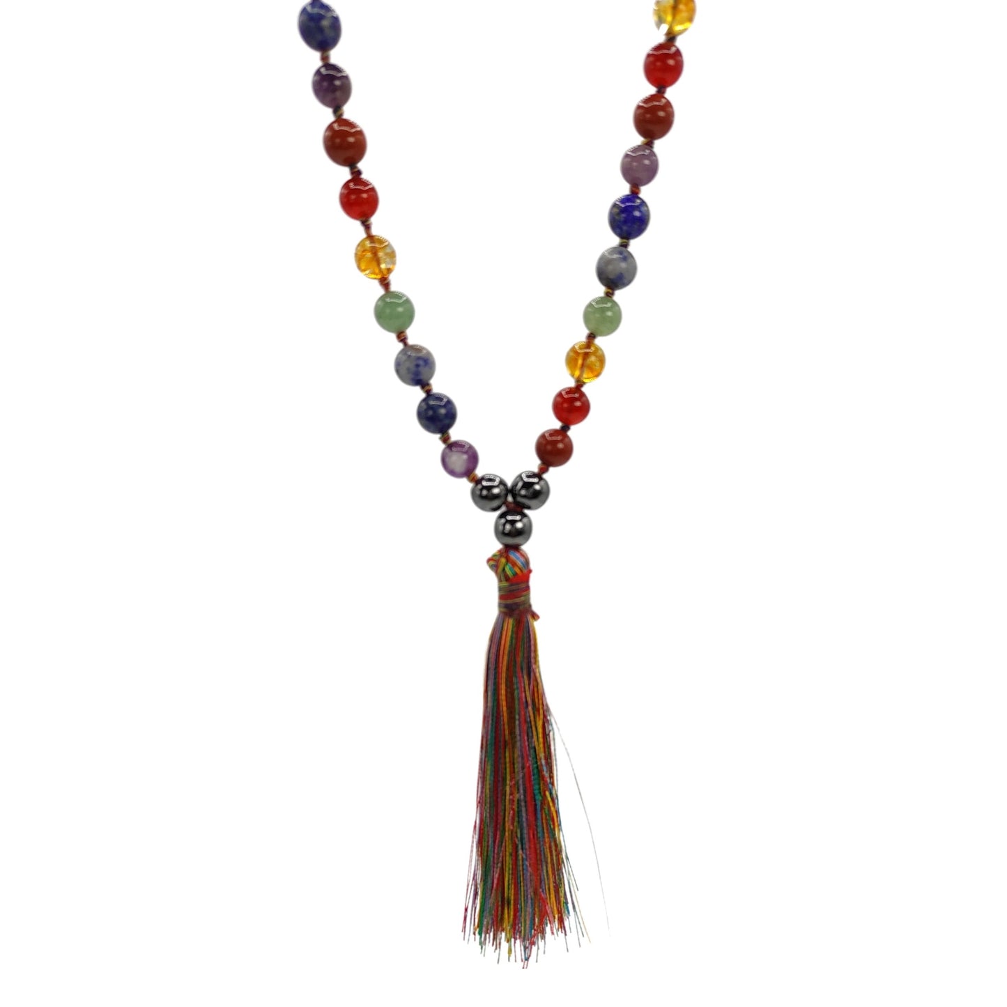 seven chakra stone 8mm necklace japa mala