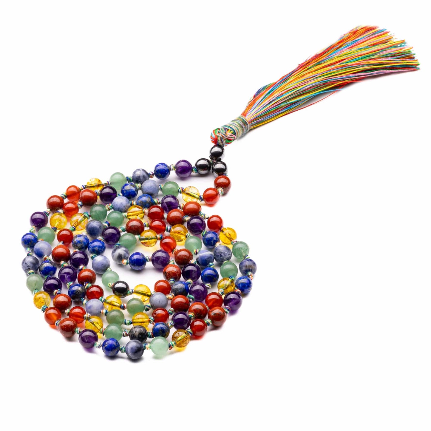 seven chakra necklace mala 6mm