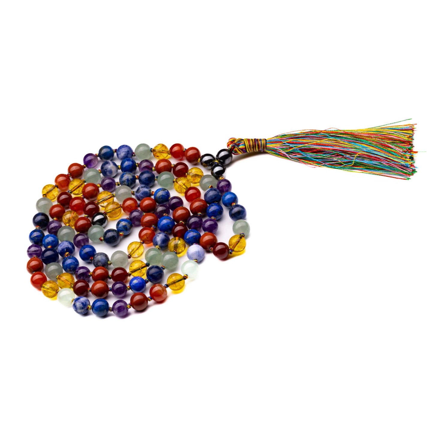seven chakra necklace mala 8mm