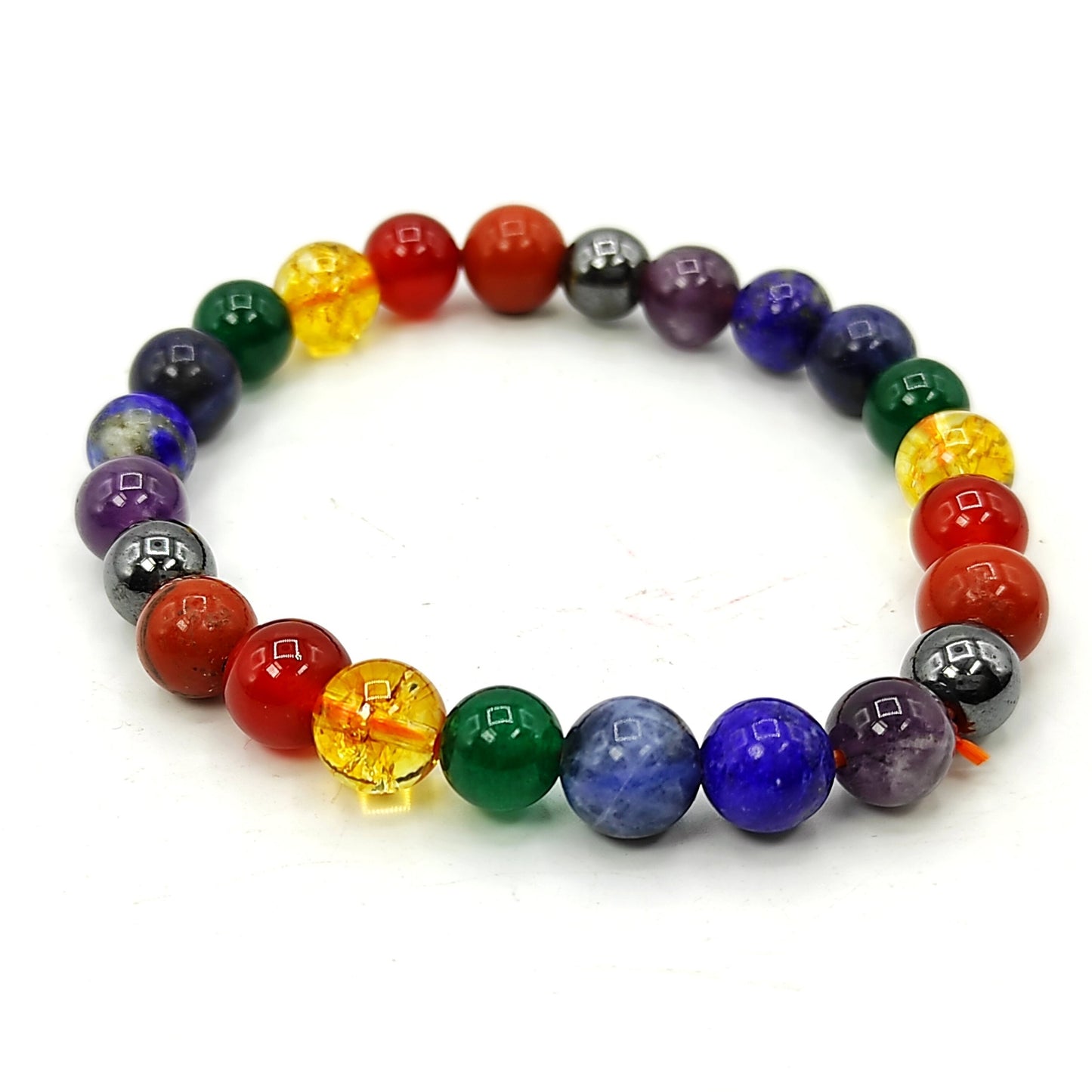 seven chakra stone crystal 8mm reiki healing