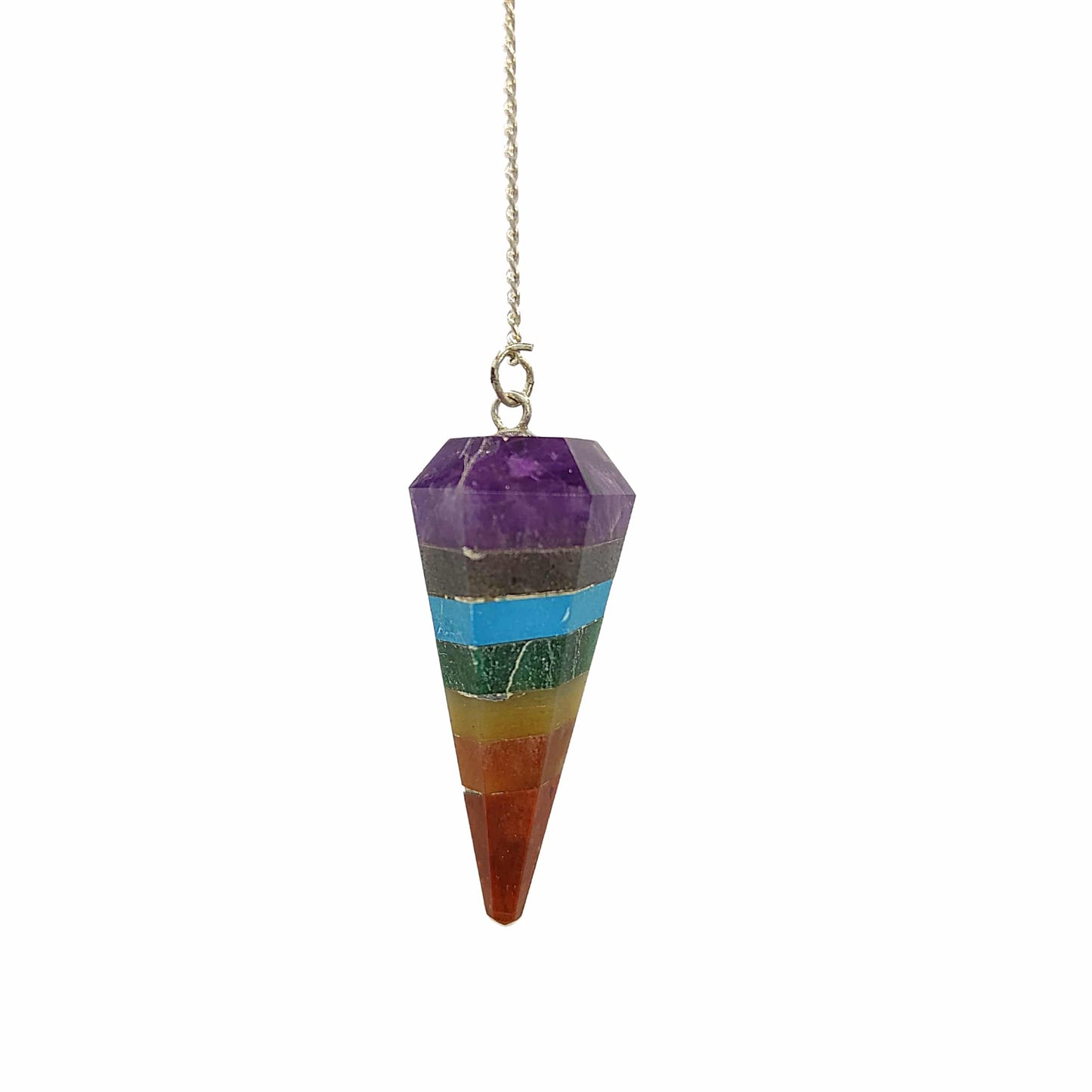 seven chakra crystal stone dowsing pendulum