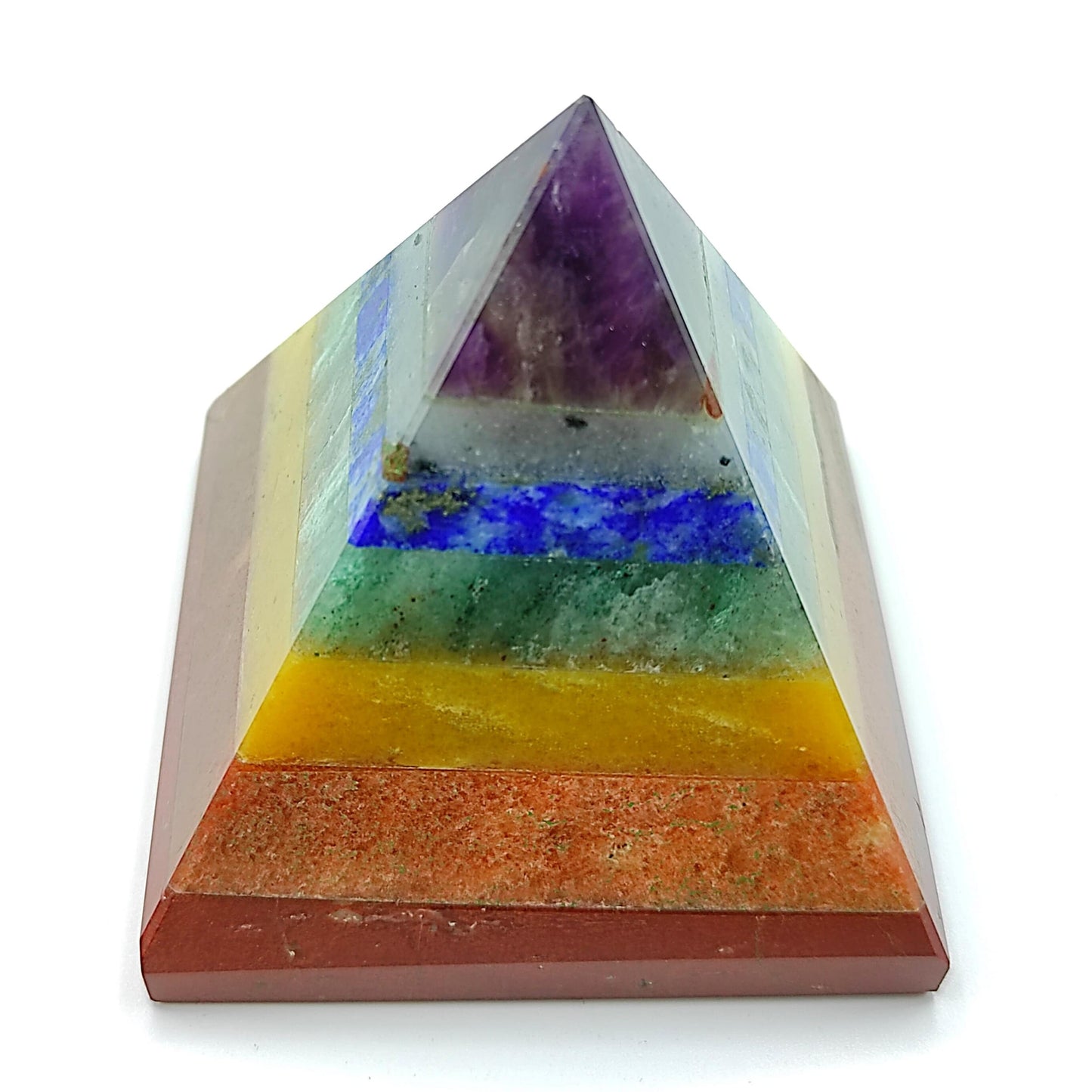 seven chakra 7 stone crystal pyramid