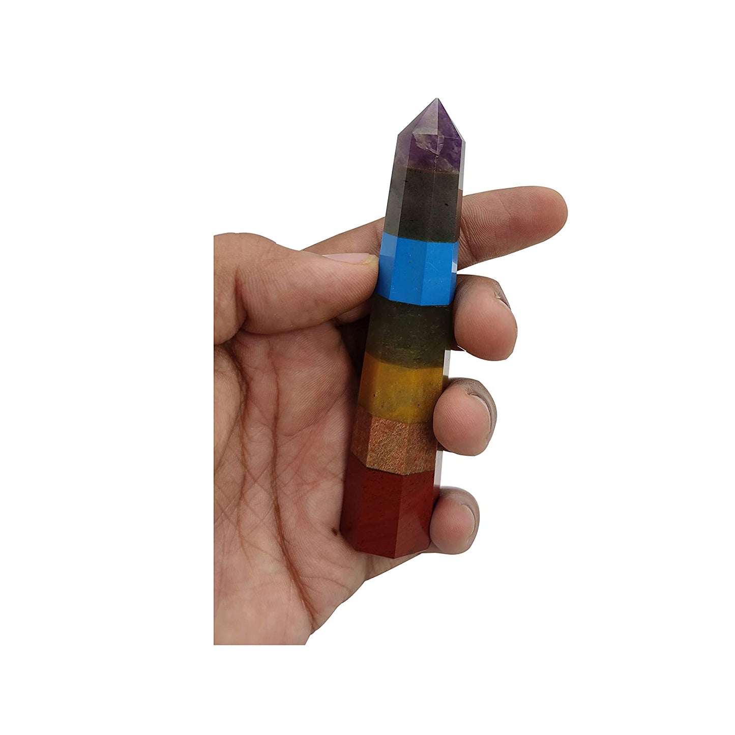 seven chakra stone crystal wand pencil reiki healing