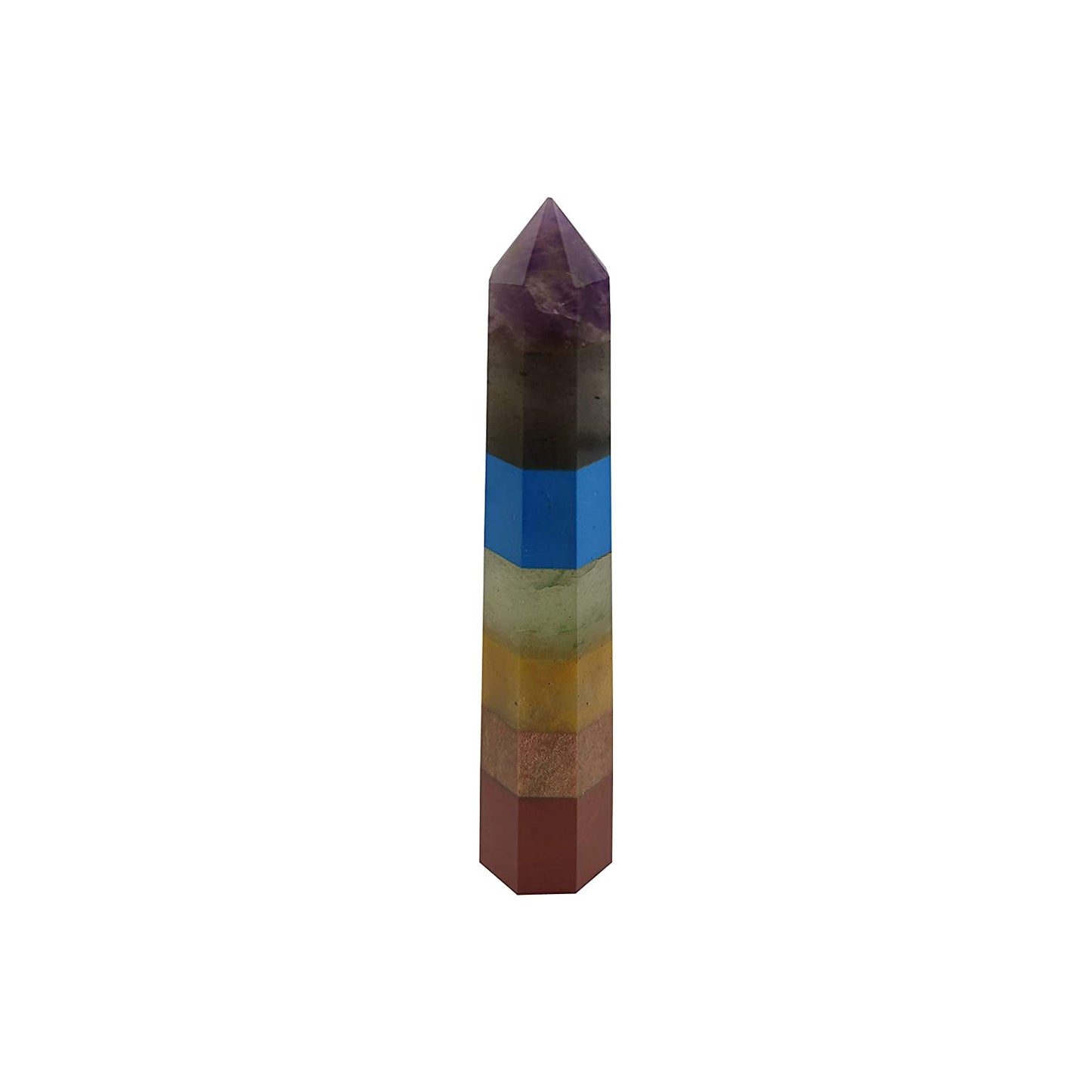 seven chakra stone crystal wand pencil healing reiki