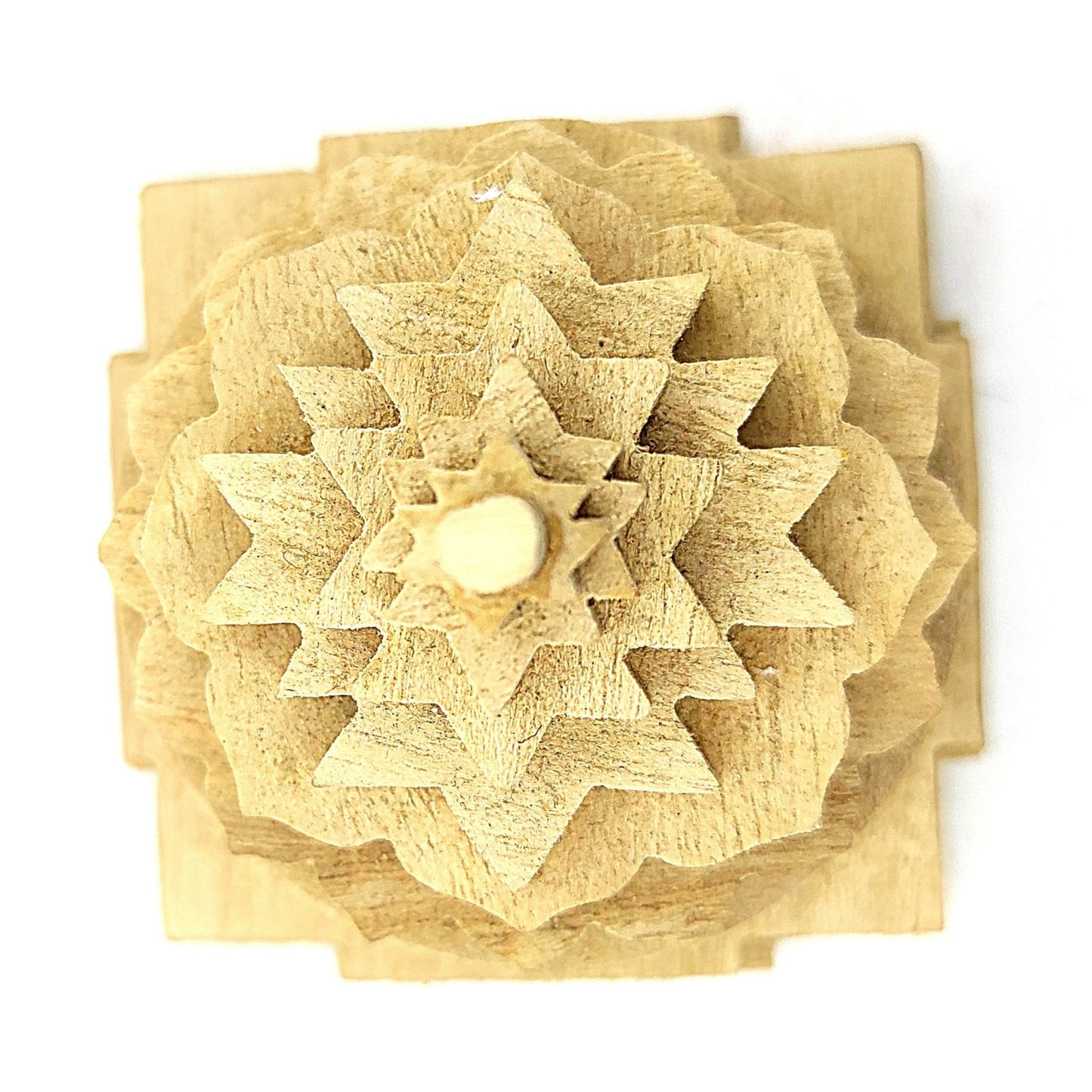 Meru Shriparni (sevan or saven ) Shri yantra - 3inch - plusvalueindia