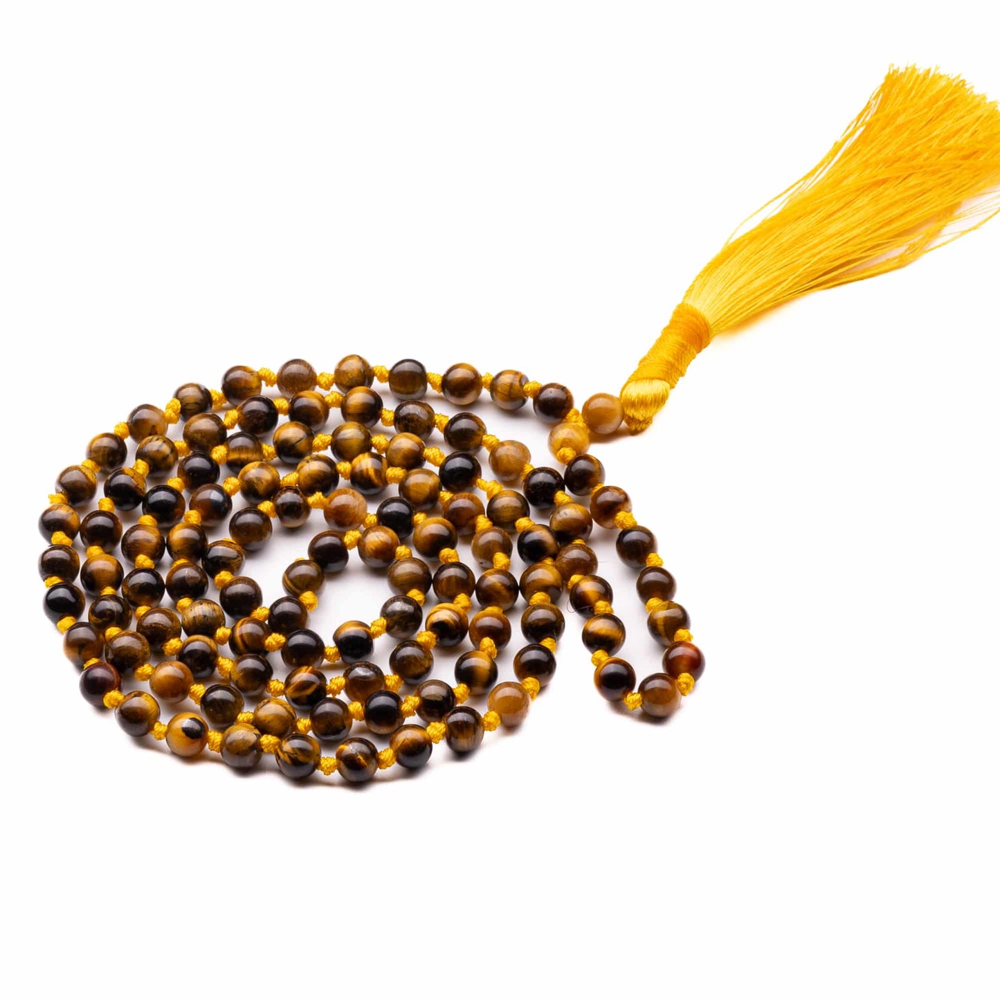 tiger eye necklace mala 6mm