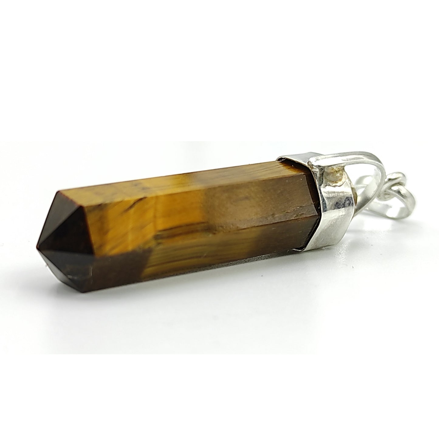tiger eye stone pendant pencil shape