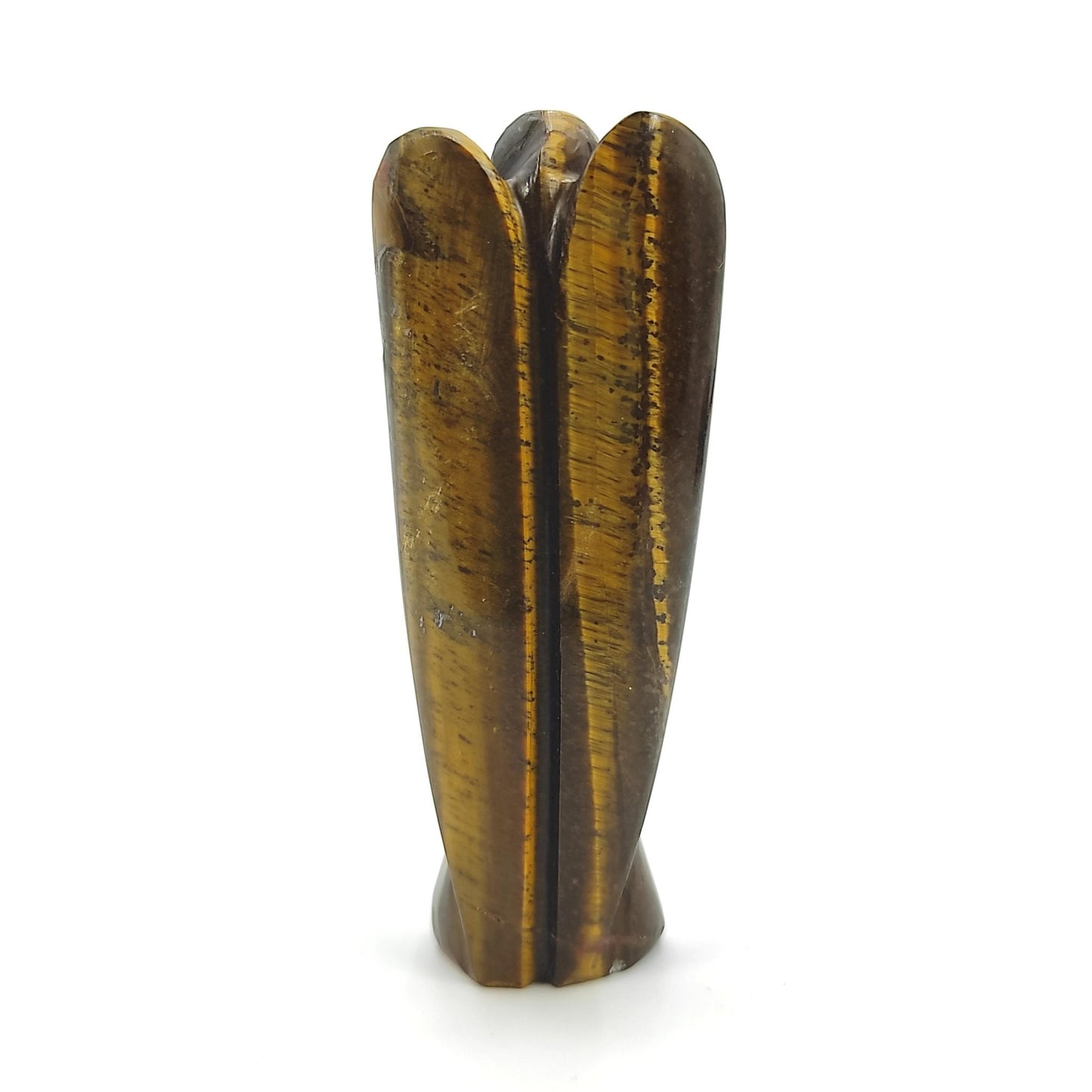 Natural Tiger Eye Angel – Protection, Grounding, and Courage - plusvalueindia