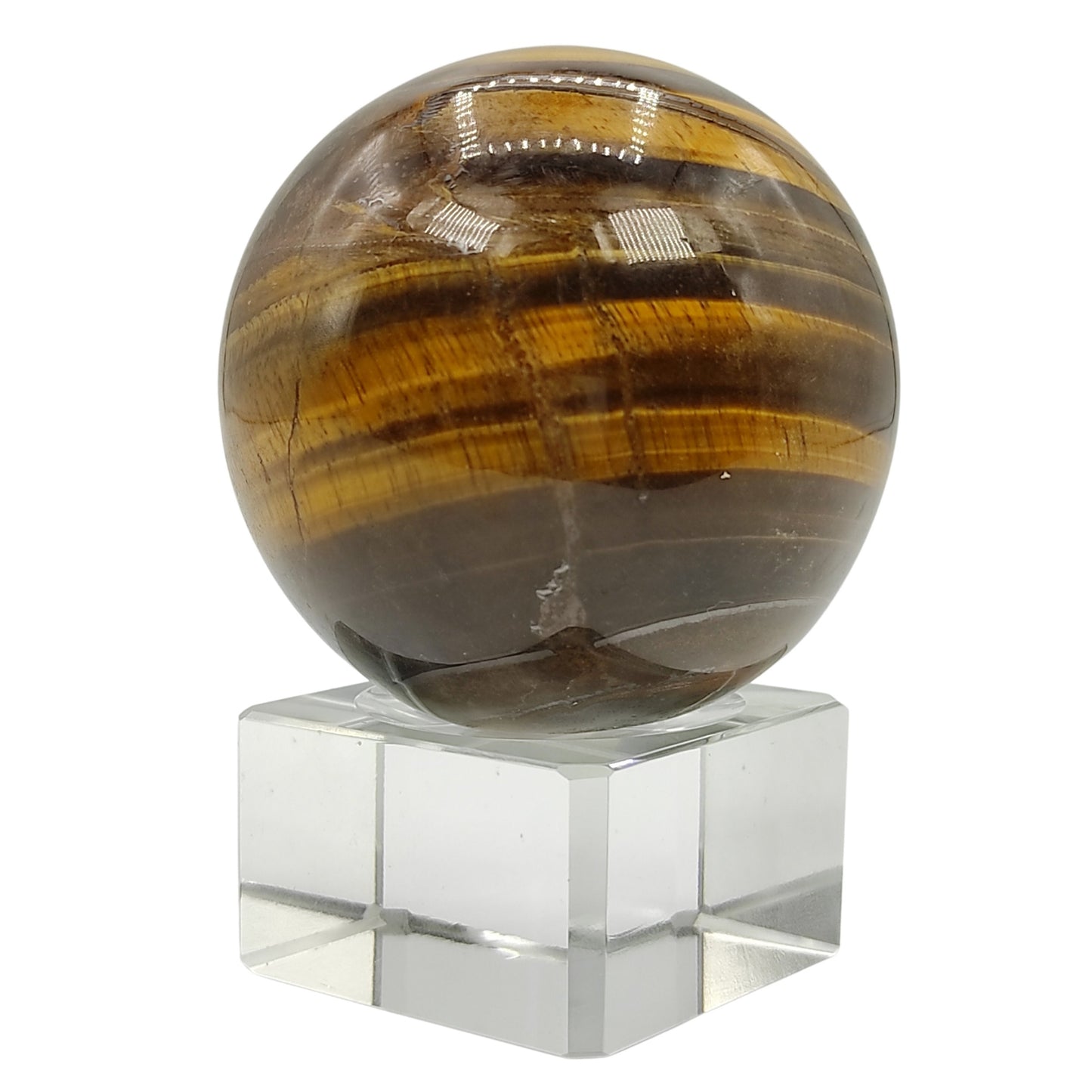 tiger eye ball with crystal stand vastu reiki healing