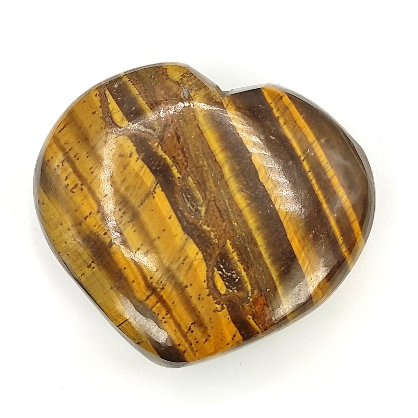 Natural Tiger Eye Hearts Stone Reiki Healing Crystals for Strength & Courage - plusvalueindia
