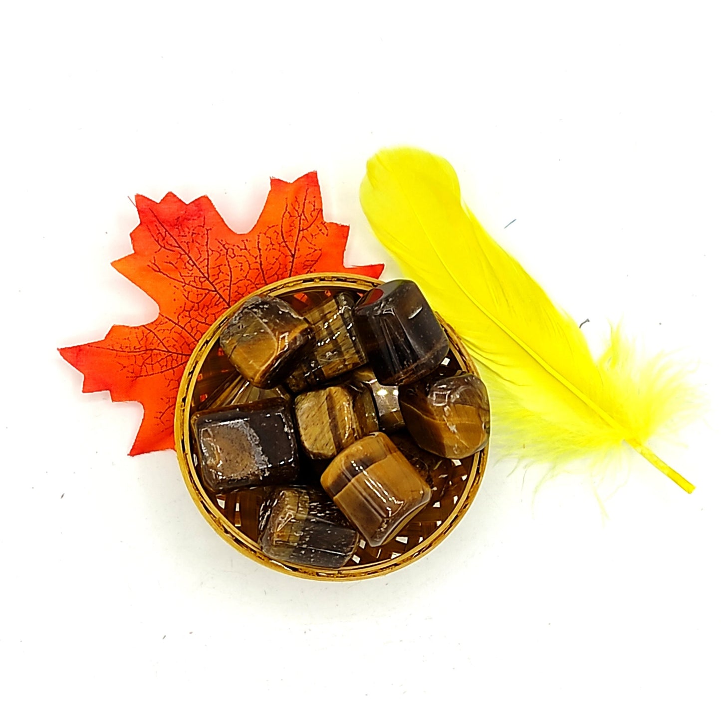 tiger eye stone pebble tumble healing reiki crystal 200grams