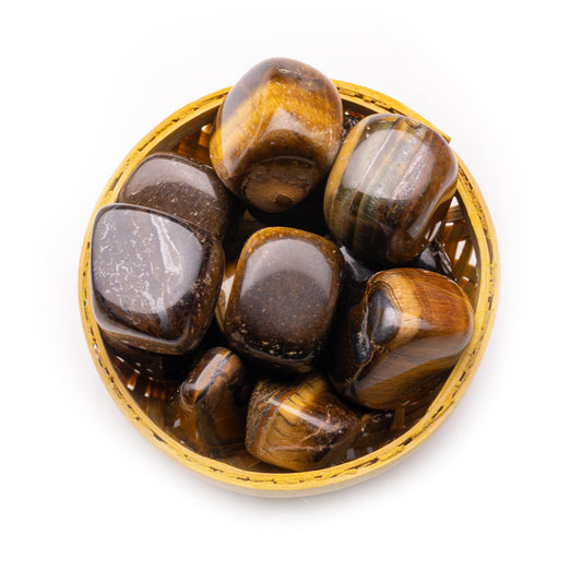 tiger eye tumble pebble stone 200gm basket