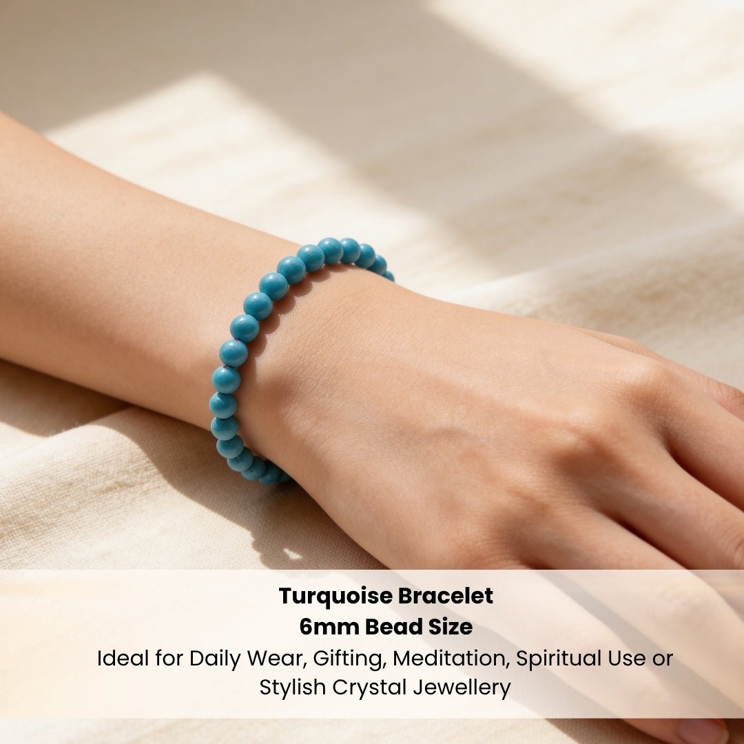 Turquoise Bracelet Activating And Strengthening Body Defence - plusvalueindia