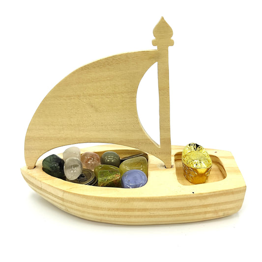 vastu feng shui ship with ingot crystal healing reiki