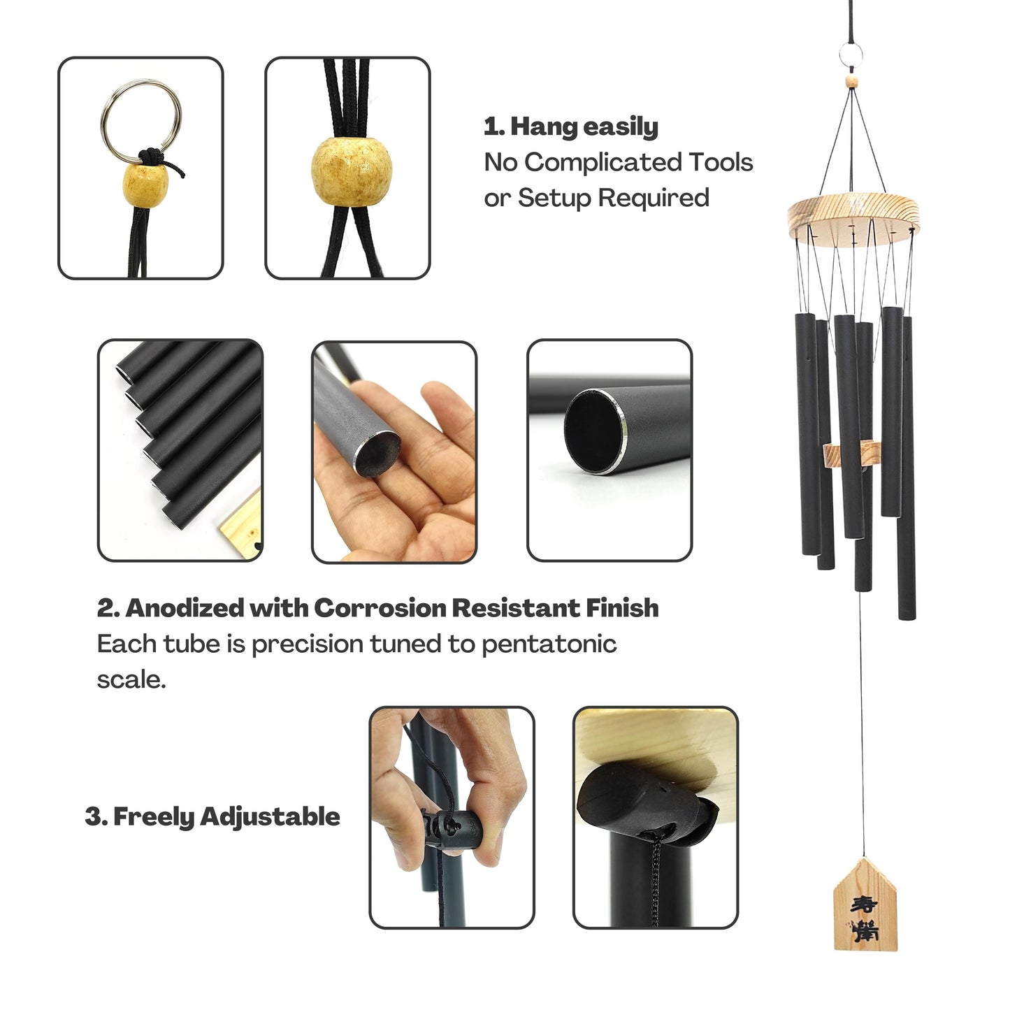 vastu feng shui wind chiem 202-6pipe
