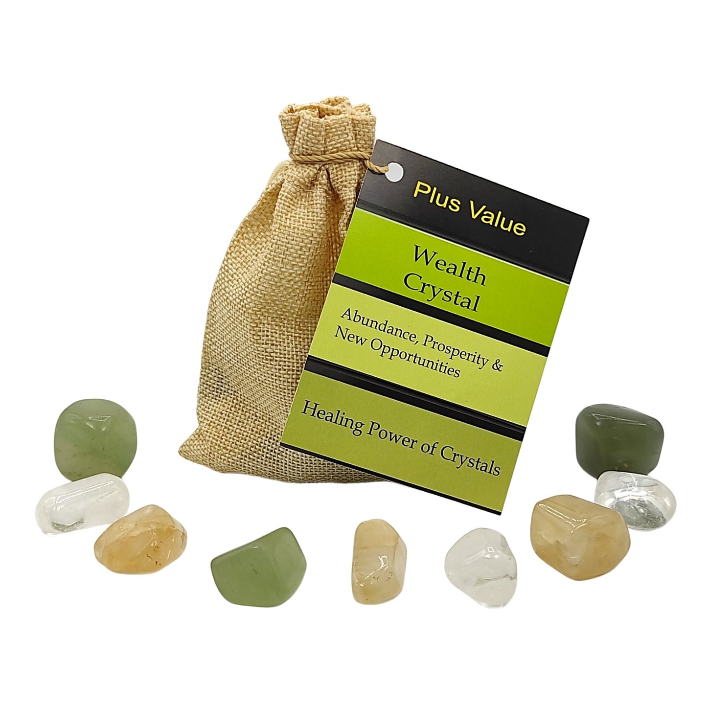wealth crystal bag healing reiki