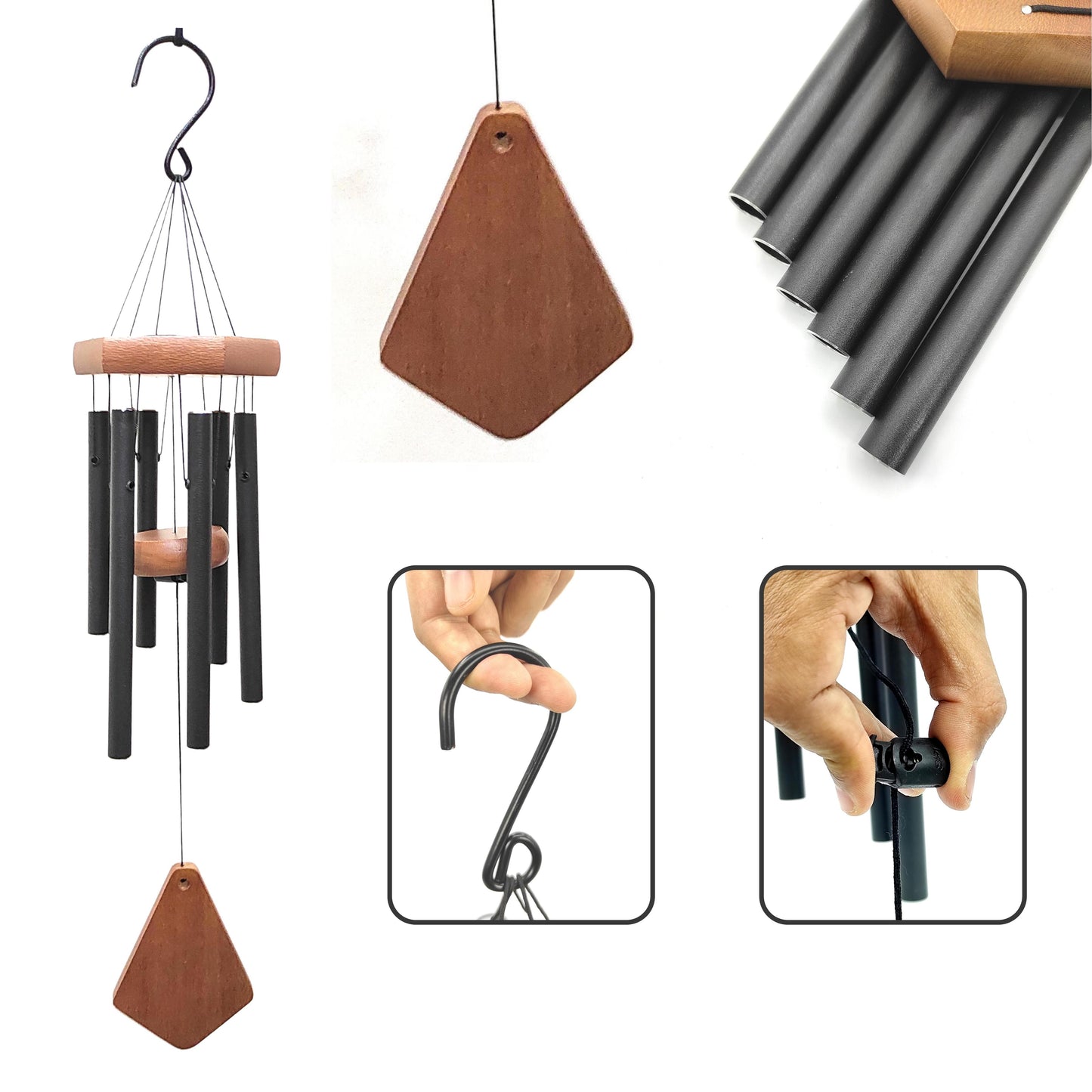 windchime 6 pipe big size vastu feng shui model 146 w