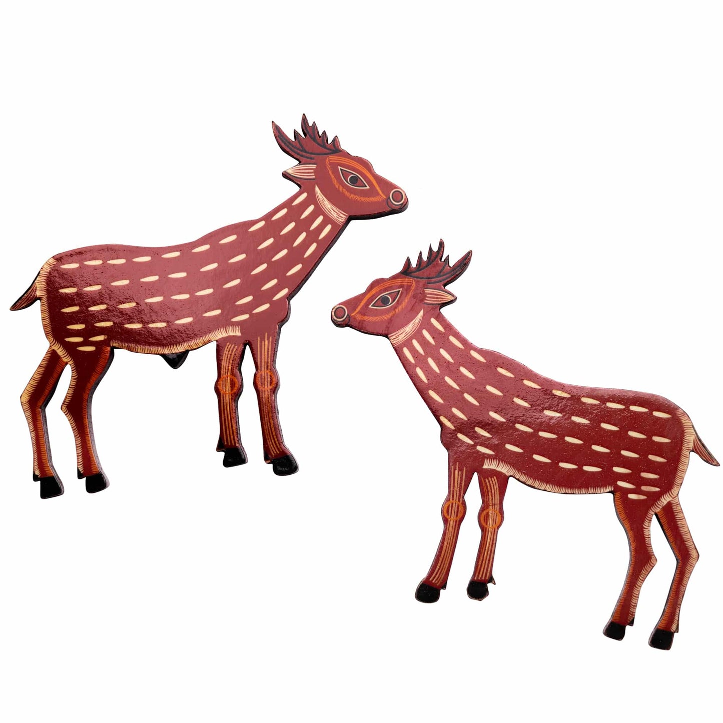 wooden deer pair vastu feng shui