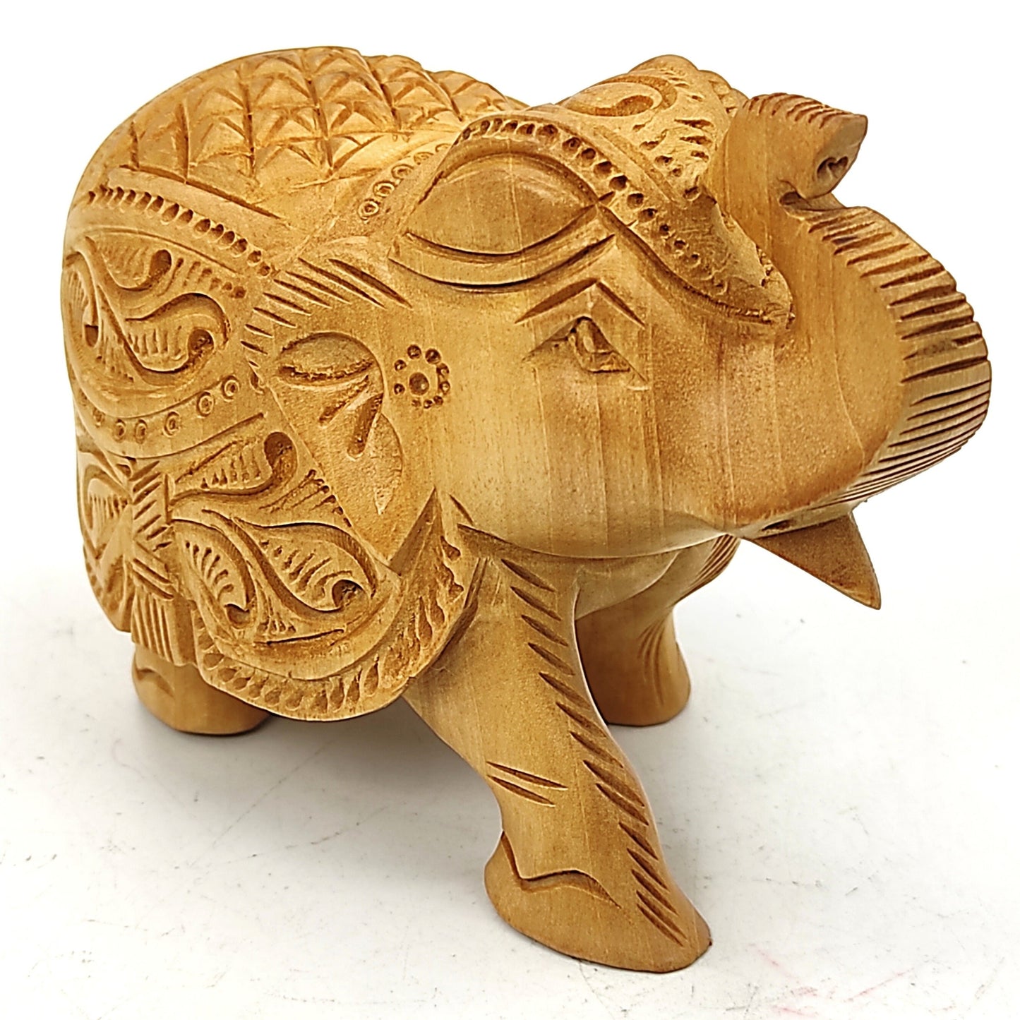 wooden elephant vastu feng shui idol