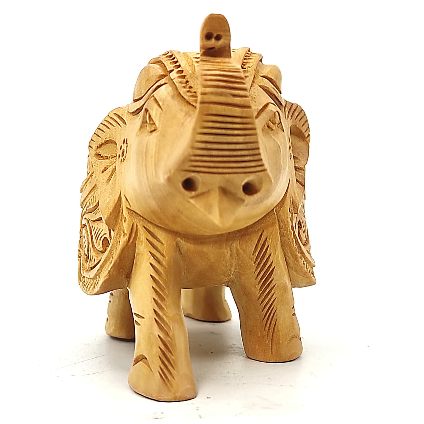 wooden elephant vastu feng shui idol statue
