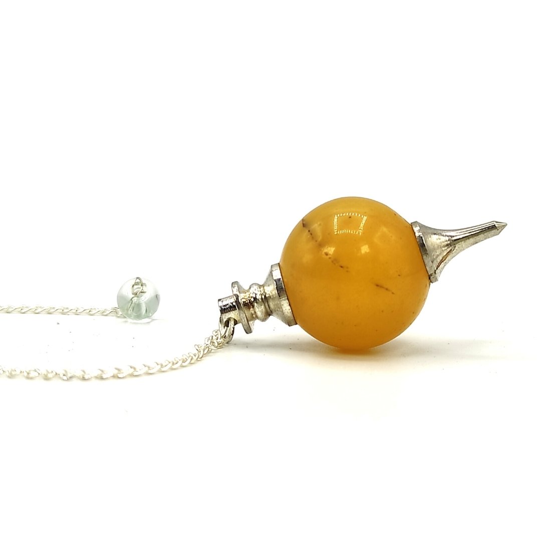 yellow aventurine crystal ball dowsing pendulum