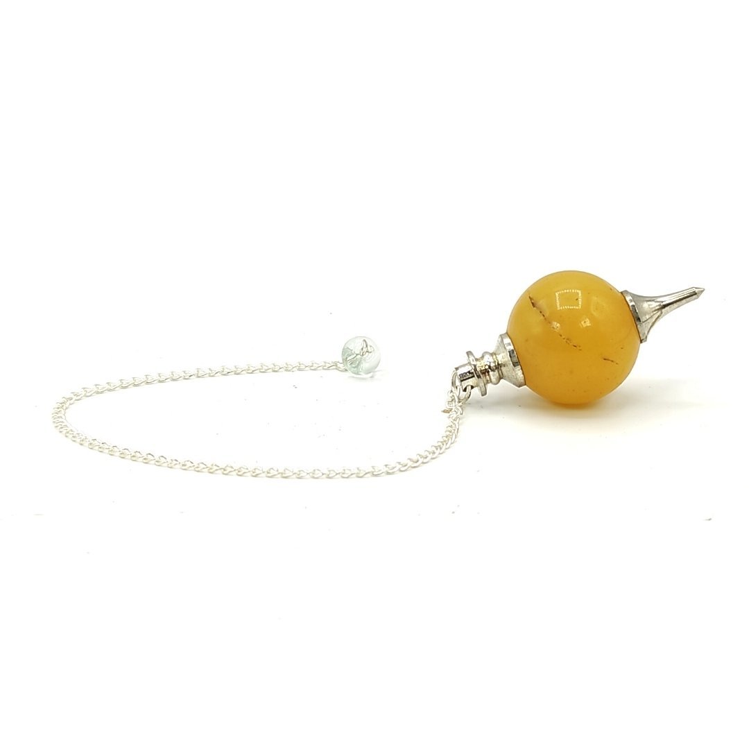 Yellow Aventurine Crystal Ball Chain Dowsing, product view 4