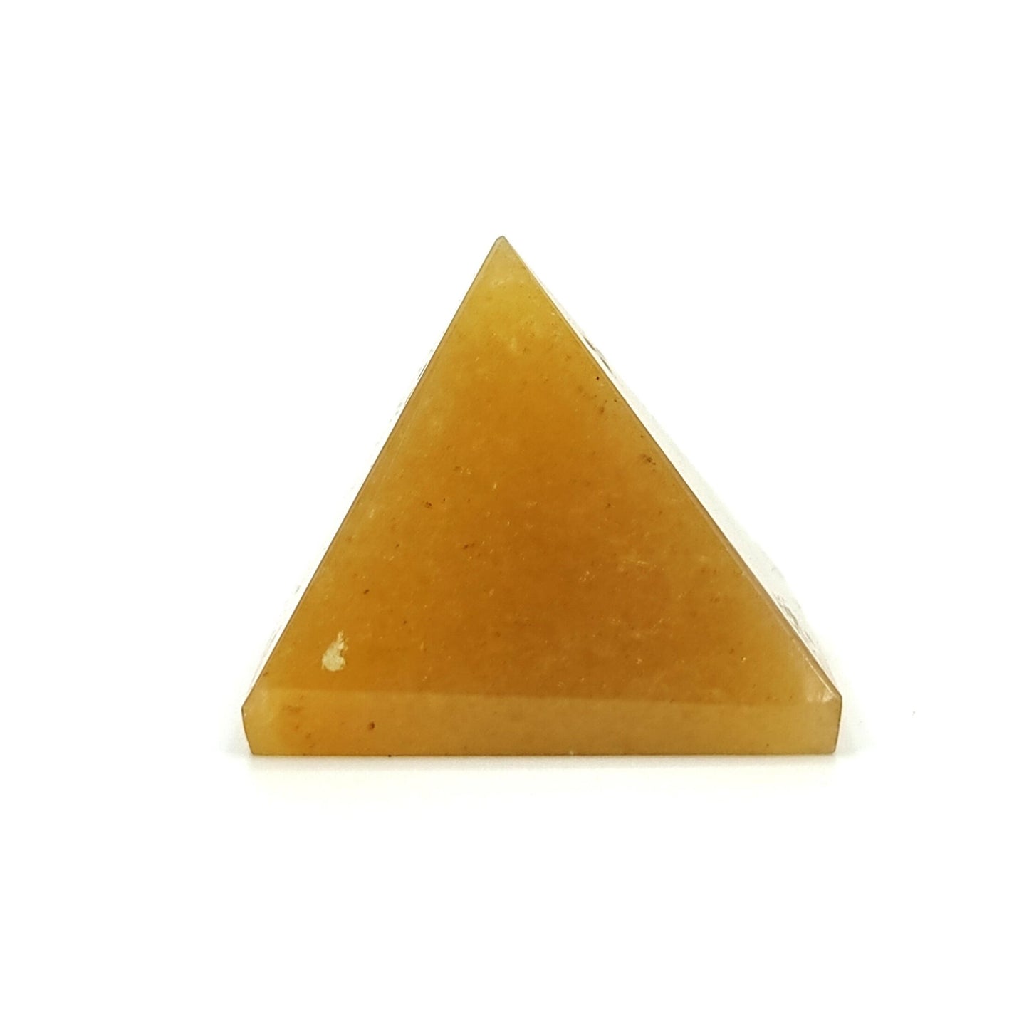 Natural Yellow Aventurine Pyramid - Financial Stone for Home Decor, Feng Shui Vastu Reiki Crystal Healing (Size 1inch) - plusvalueindia