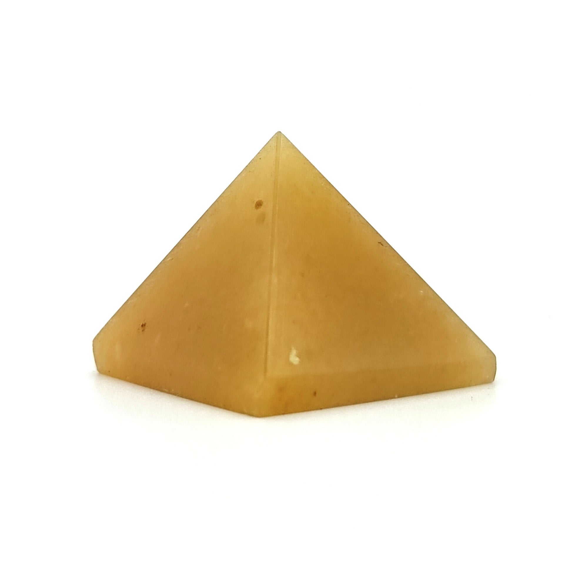 yellow aventurine stone pyramid reiki healing crystal