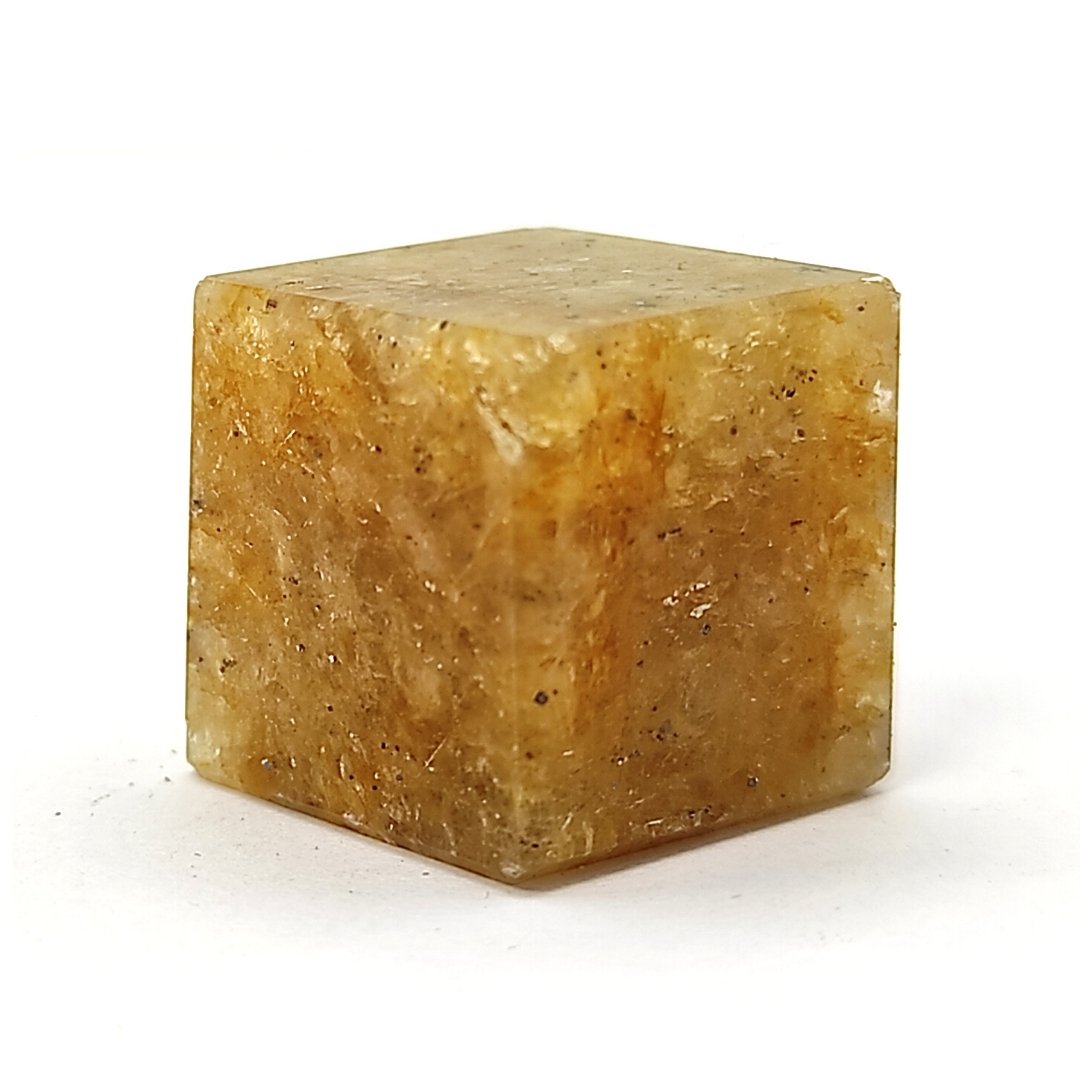 yellow citrine square pocket crystal stone