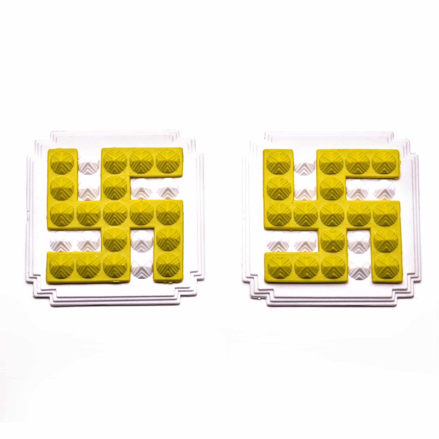 Yellow Swastik Pyramid 2.5'' Pair Vastu Remedies - plusvalueindia