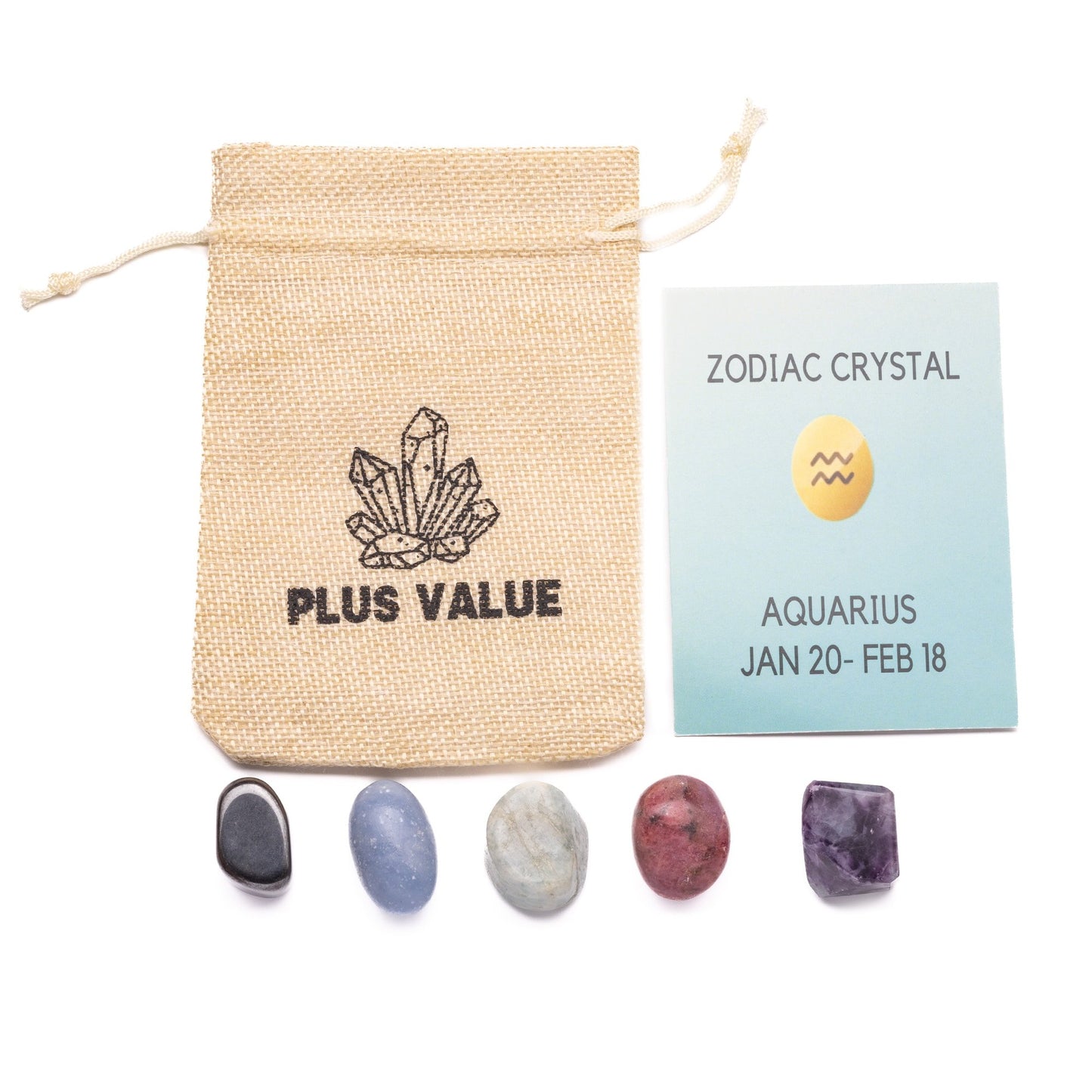 zodiac crystal bag for aquarius sign healing