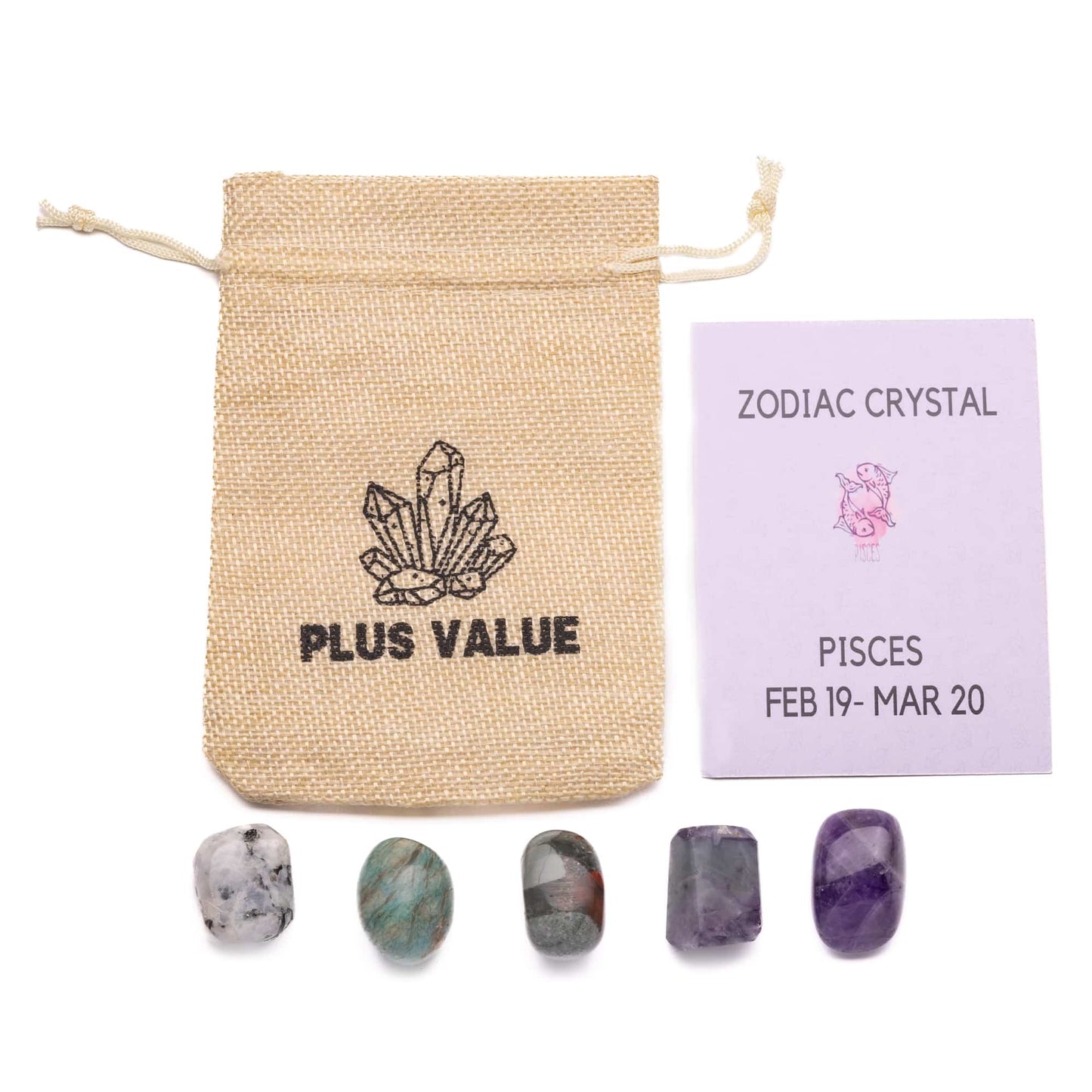 zodiac crystal bag for pisces sign healing