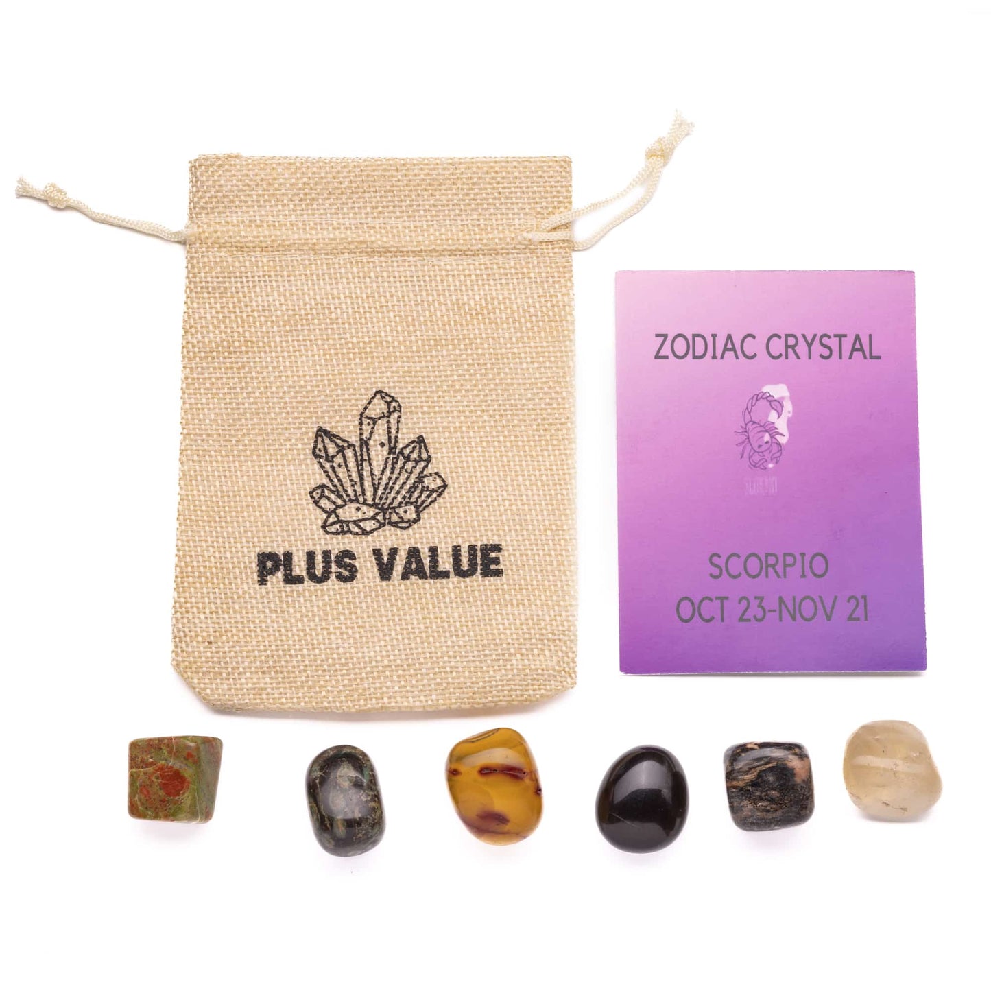zodiac crystal bag for scorpio sign healing