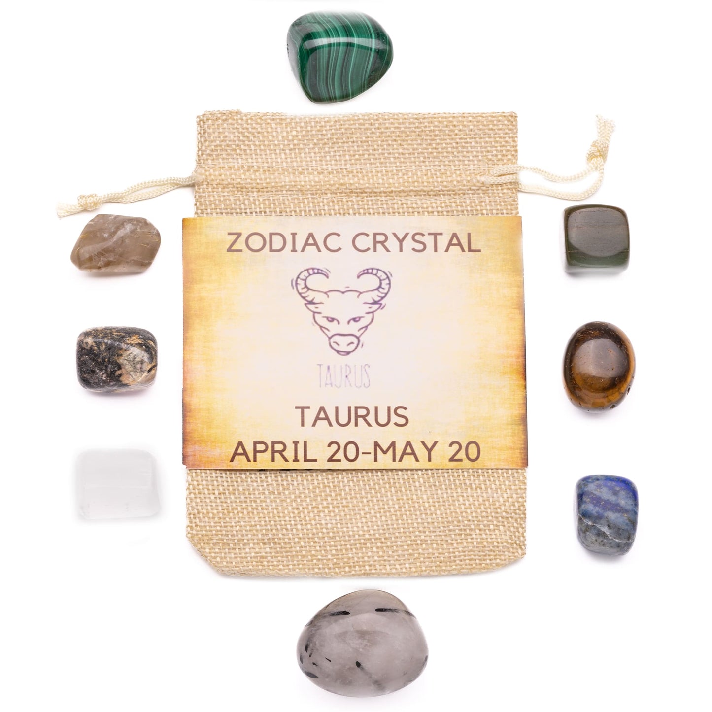 zodiac crystal bag for taurus sing