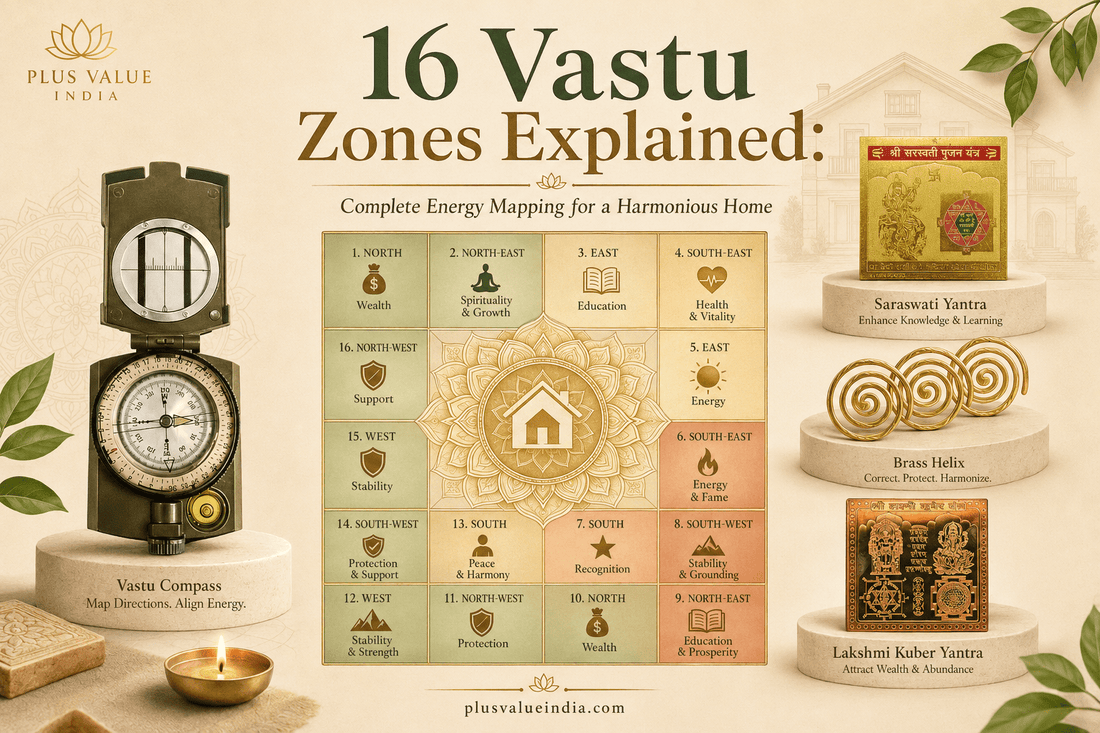 16 Vastu Zones Explained: Complete Energy Mapping for a Harmonious Home - plusvalueindia