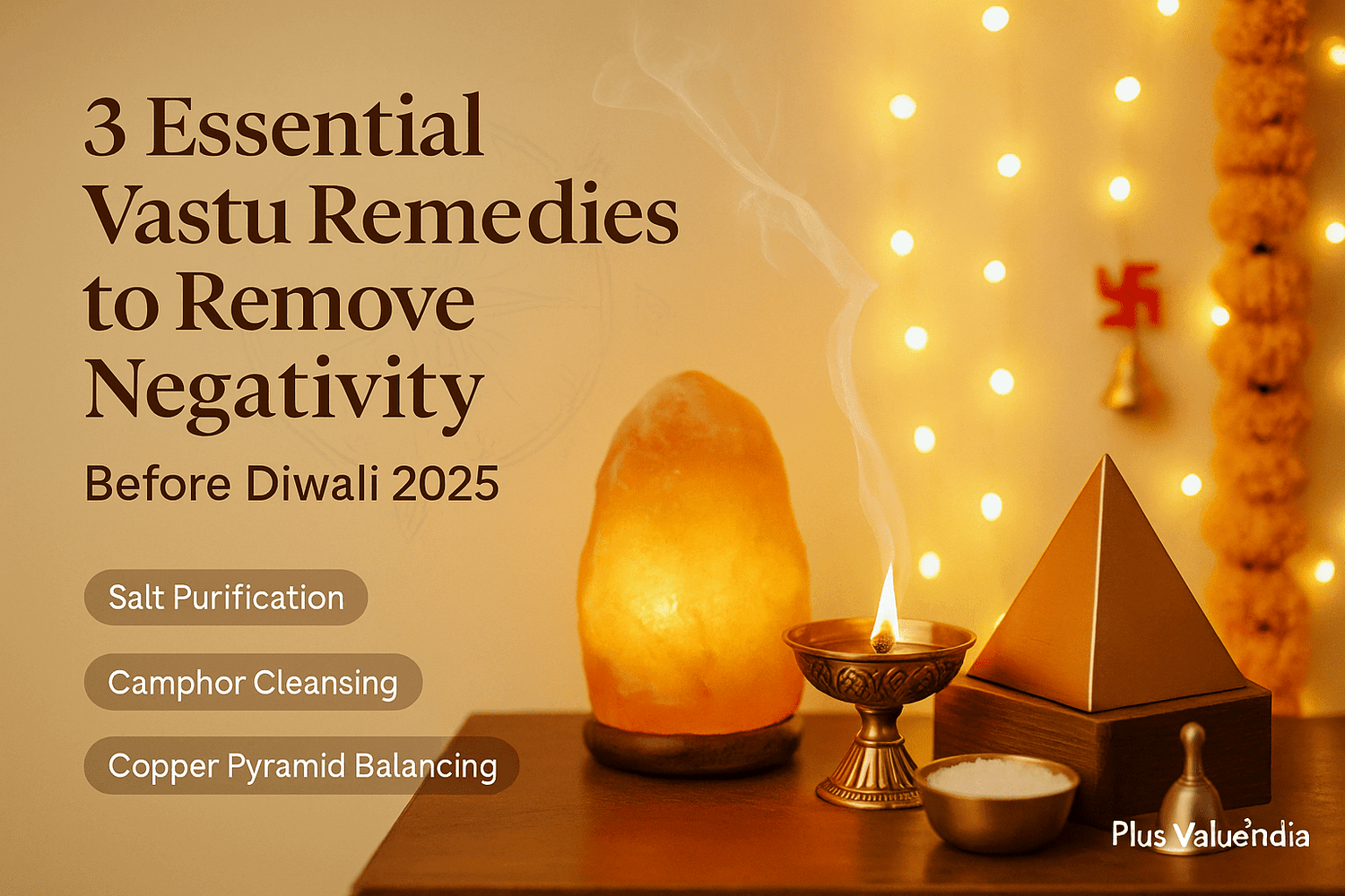 3 Essential Vastu Remedies to Remove Negativity Before Diwali 2026 - plusvalueindia