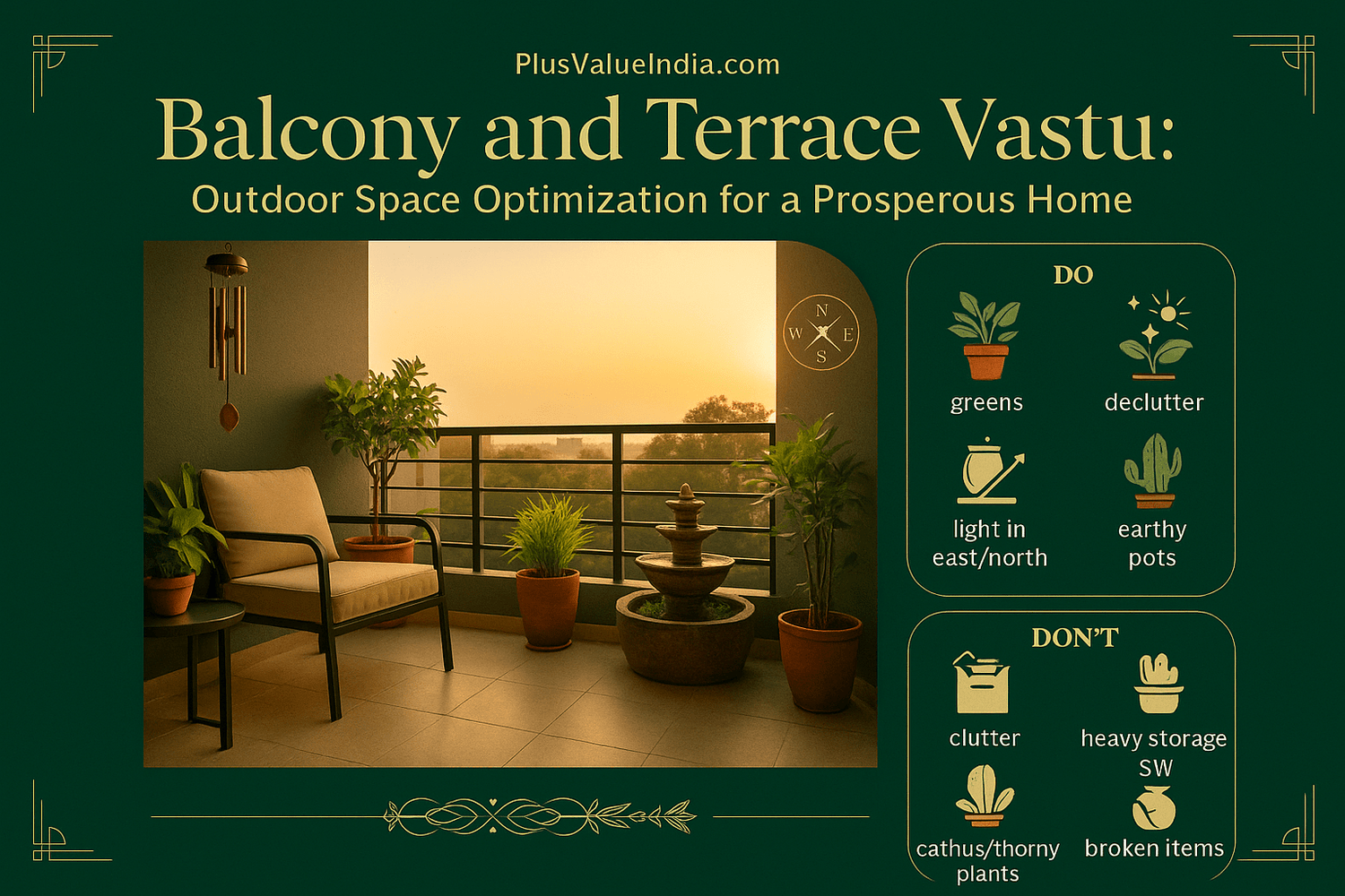 Balcony and Terrace Vastu: Outdoor Space Optimization for a Prosperous Home - plusvalueindia
