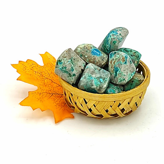 Chrysocolla Tumbled Stone Pebble 200grams