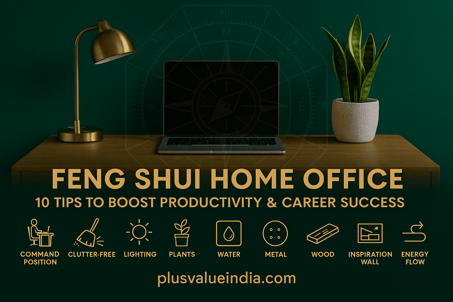Feng Shui Home Office: 10 Tips to Boost Productivity & Career Success - plusvalueindia