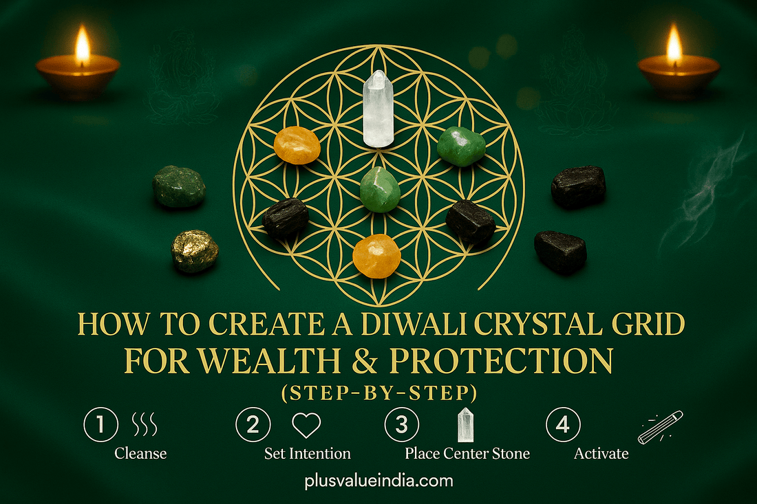 How to Create a Diwali Crystal Grid for Wealth & Protection (Step-by-Step) - plusvalueindia