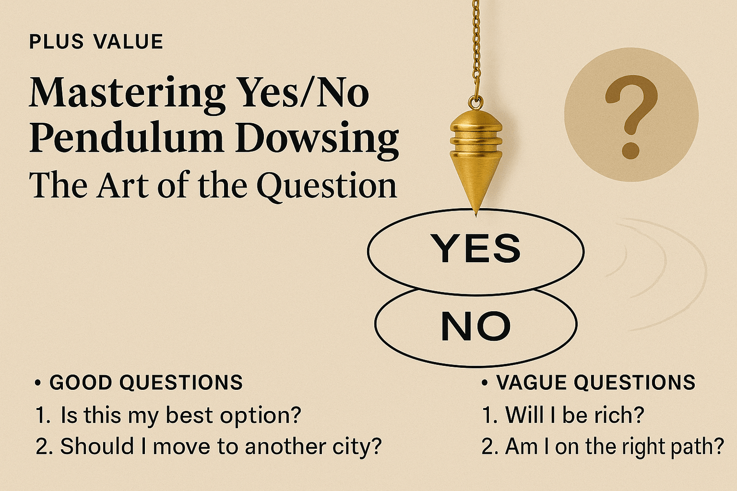 Mastering Yes/No Pendulum Dowsing: The Art of the Question - plusvalueindia