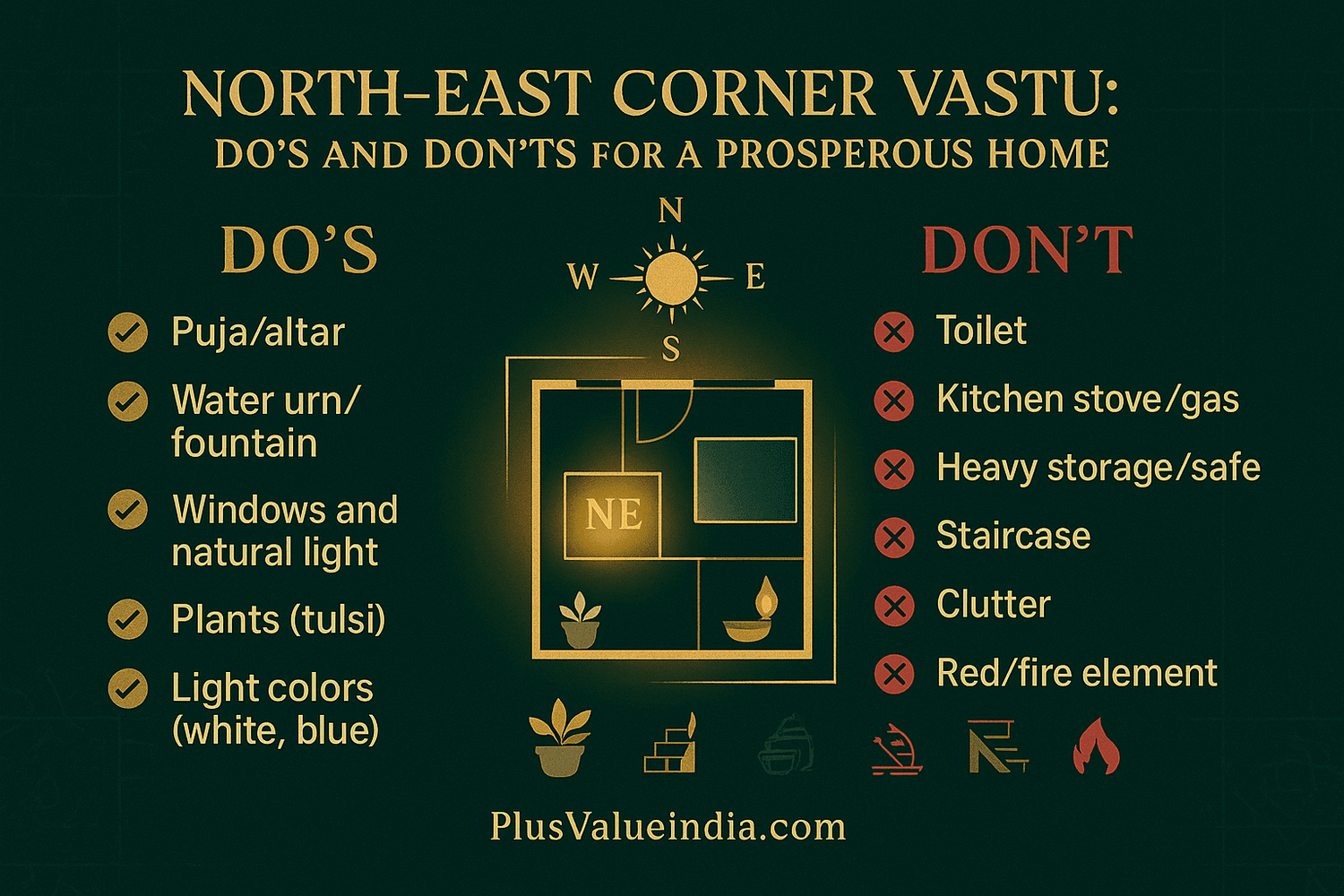 North-East Corner Vastu: Do's and Don'ts for a Prosperous Home - plusvalueindia