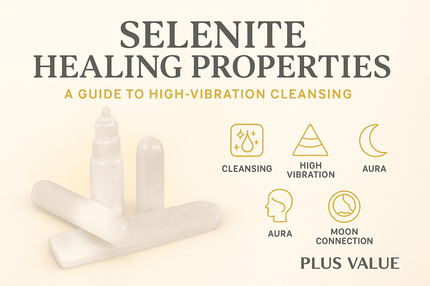 Selenite Healing Properties: A Guide to High-Vibration Cleansing - plusvalueindia