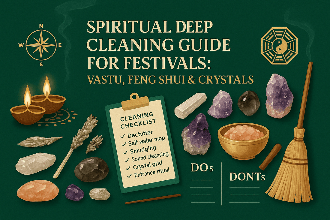 Spiritual Deep Cleaning Guide for Festivals: Vastu, Feng Shui & Crystals - plusvalueindia