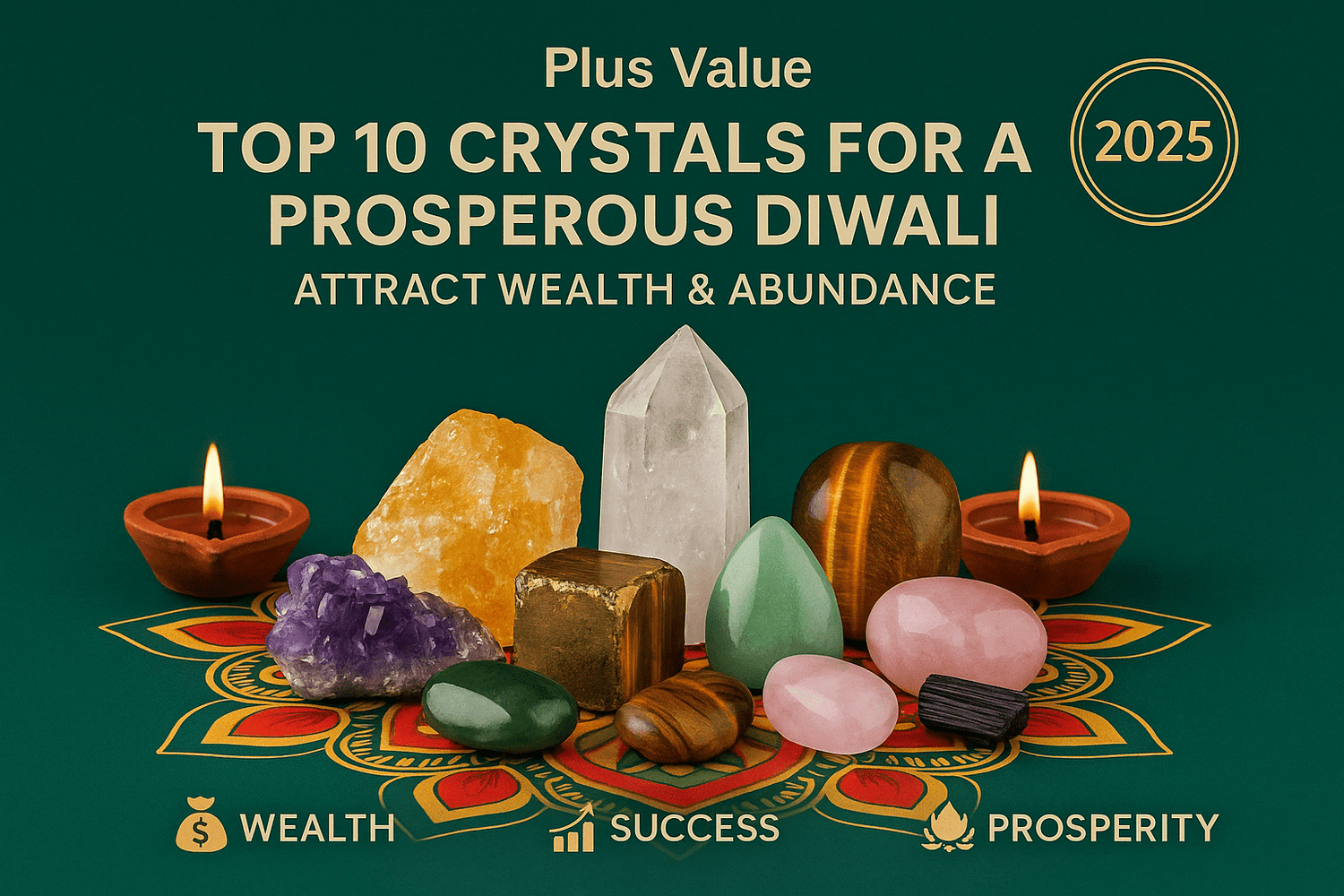 Top 10 Crystals for a Prosperous Diwali 2025: Attract Wealth & Abundance - plusvalueindia