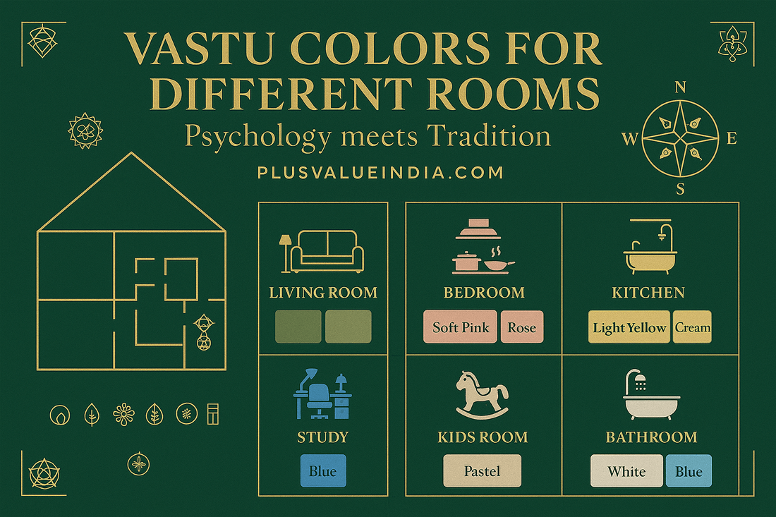 Vastu Colors for Different Rooms: Psychology Meets Tradition for a Harmonious Home - plusvalueindia