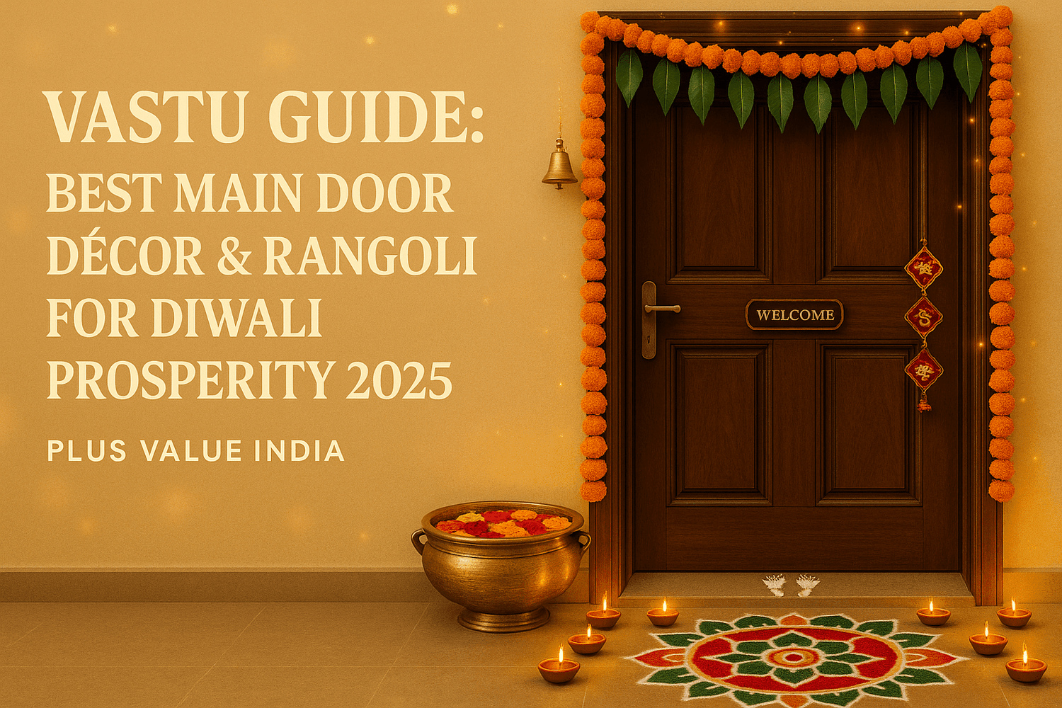 Vastu Guide: Best Main Door Décor & Rangoli for Diwali Prosperity 2026 - plusvalueindia
