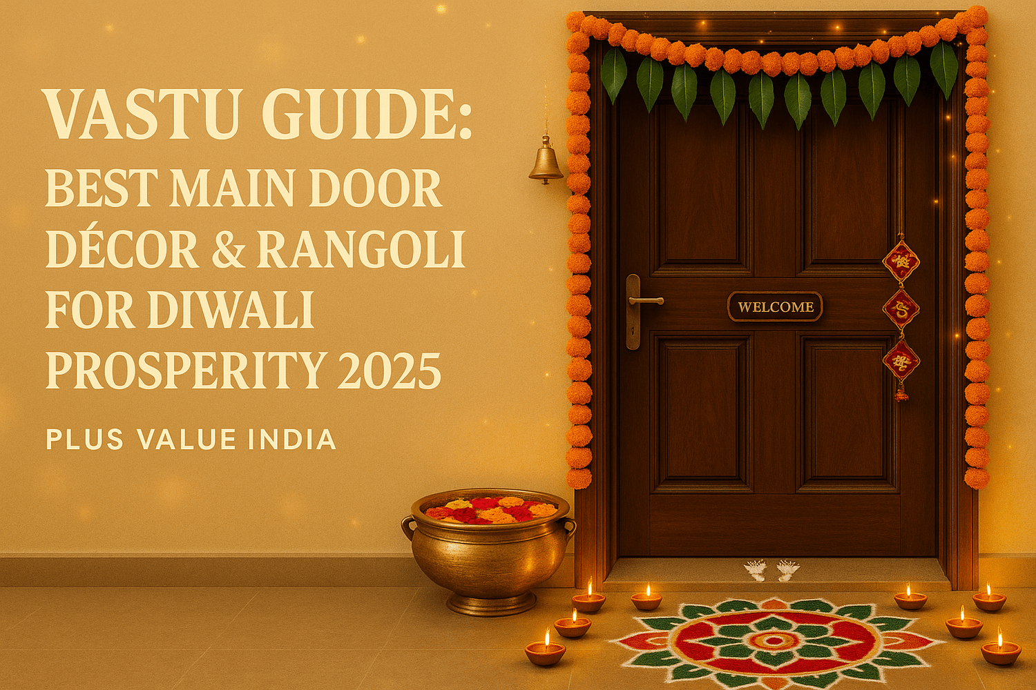 Vastu Guide: Best Main Door Décor & Rangoli for Diwali Prosperity 2025 - plusvalueindia