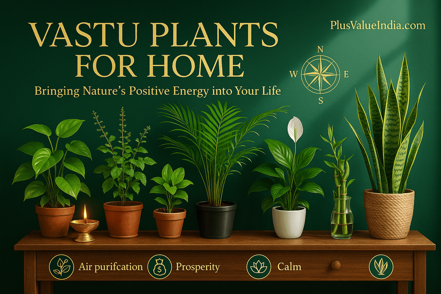 Vastu Plants for Home: Bringing Nature's Positive Energy into Your Life - plusvalueindia