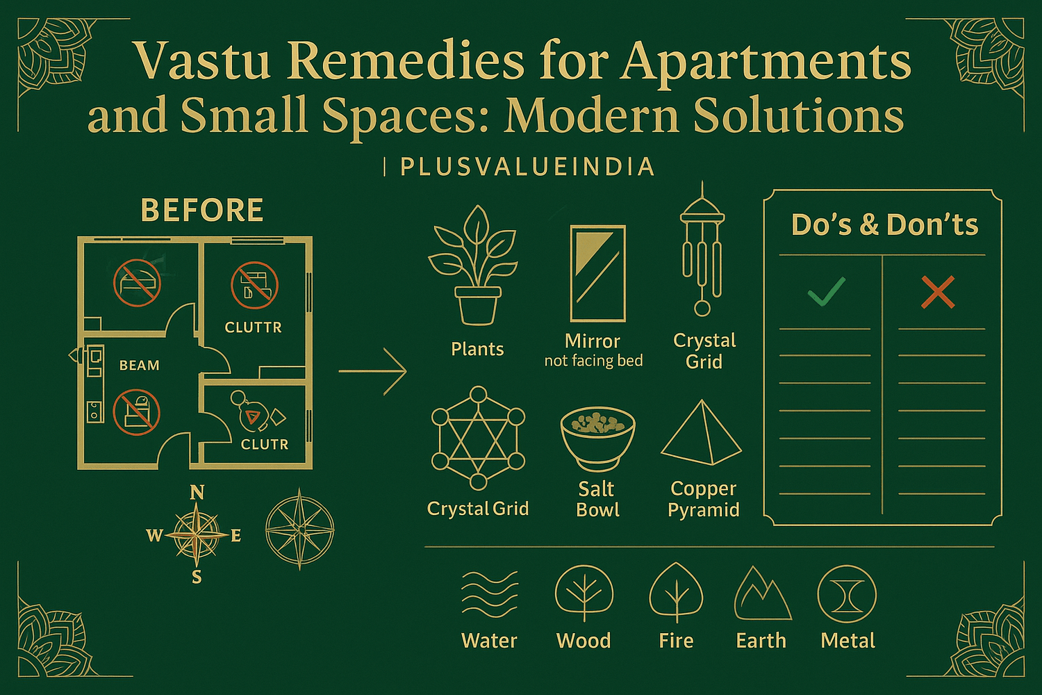 Vastu Remedies for Apartments and Small Spaces: Modern Solutions | PlusValueIndia - plusvalueindia